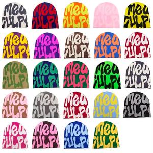 Gorro unisex elegante para exteriores, gorro de calavera de punto grueso con estampado digital, estilo callejero para trabajo de invierno y uso diario, Jacquard - Product Image 1