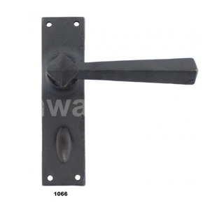 Poignée de porte à levier en fer lisse noir poignée décorative pour la maison cuisine salle de bain salon chambre porte utilisation - Product Image 3
