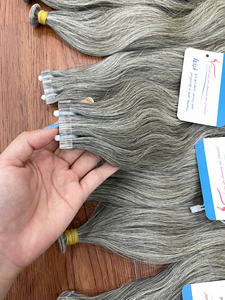 Cheveux Gris Raides Naturels Cheveux Bruts Vietnamiens Cuticules Alignés Trame de Génie Vente en Gros Tissage de Cheveux Direct Usine - Product Image 3