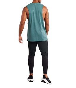 Camiseta sin Mangas para Hombre, Mezcla de Algodón, Ligera, Chaleco de Gimnasio, Camiseta de Entrenamiento, Fabricante Mayorista - Product Image 2