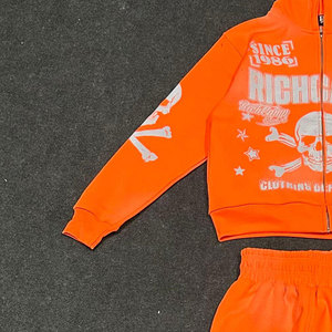 Ensemble de survêtements en molleton de coton lourd 400 g/m², imprimé tie-dye délavé personnalisé, vente en gros, collection d'hiver pour hommes - Product Image 3