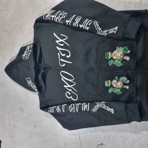 Sudadera Holgada con Cremallera Completa, Diseño 3D para Impresión Digital, Bordado, Teñido con Cuentas, Teñido Liso, Ropa Urbana de Otoño, Pakistán - Product Image 6