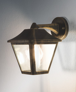 Lámpara de pared para exterior Tradición Down E27 IP44 de aluminio, color oro antiguo (Ledvance 452352) - Product Image 3