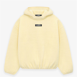 Sweats à capuche avec logo personnalisé OEM pour hommes sweat à capuche lourd brodé en polaire sherpa surdimensionné sweat-shirts et sweats à capuche pour hommes - Product Image 1