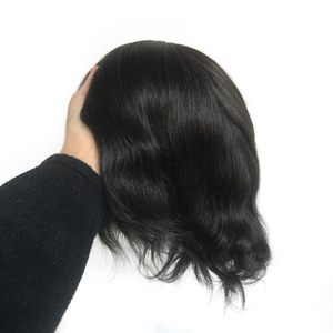 6 pouces de longueur de cheveux pleine PU mince peau haut en cuir Base perruque de cheveux humains naturels avec <span class=keywords><strong>livraison</strong></span> rapide - Product Image 2