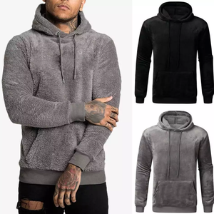 เชอร์ปามีฮู้ดสำหรับผู้ชายแจ็คเก็ตบุขนแกะอบอุ่นบุนุ่มสบายเสื้อผ้าแฟชั่นฤดูหนาวขายส่ง - Product Image 2