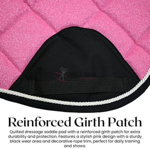 High Quality Equestrian Horse <b>Saddle</b> <b>Pad</b> Foam Core Stylish Equestrian Breathable Dual-Layer Satin Anti-Slip Equestrian Gear - Product Image 3