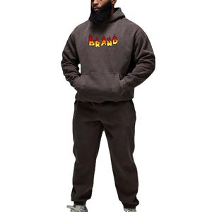 Survêtement surdimensionné avec sweat à capuche et pantalon Confortable et élégant Tenue décontractée d'été Respirant Hip Hop Survêtement pour hommes - Product Image 1
