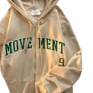 Sweats à capuche brodés légers pour hommes Sweats à capuche brodés en coton Sweats à capuche brodés en gros - Product Image 1