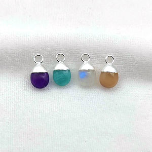 Colgante de piedras preciosas de gota de pera amatista púrpura, colgantes de collar chapados en oro para hacer joyas elegantes - Product Image 4