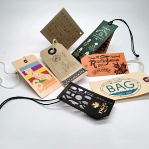 ป้ายแบบไดคัทสำหรับติดผ้ารีไซเคิลเป็นมิตรต่อสิ่งแวดล้อมป้ายแขวนแท็กแบบสั่งทำใช้งานได้จริงพร้อมตาไก่แฟนซี - Product Image 1