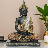 Statue de Bouddha assis en métal de style Art déco, artisanat, objet de décoration pour la maison, pour le salon et les cadeaux