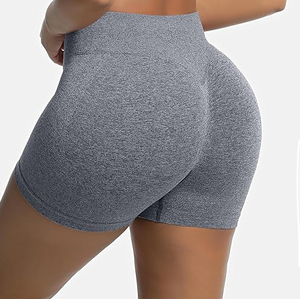 Shorts de sport taille haute sans coutures pour femme en Spandex/Nylon, séchage rapide, respirants, pour fitness et entraînement - Product Image 5