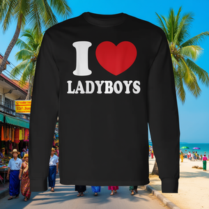 Camiseta de Manga Larga I Heart Asia Lover Thailand Ladyboy, Producto Promocional con Icono de Amor - Product Image 3
