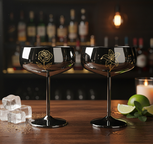 Elegante Caja de Regalo para Cócteles, Juego de Vasos de Acero Inoxidable de Doble Pared Aislados para Vino, Martini, Uso en Bar - Product Image 2