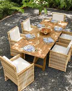 ชุดรับประทานอาหารกลางแจ้งพร้อมเก้าอี้หวาย - Product Image 5