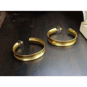 Pendientes de Aro y Colgantes de Latón Hechos a Mano, Chapados en Oro, Estilo Étnico Clásico con Perlas y Diamantes para Bodas y Fiestas - Product Image 3