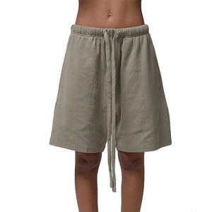 Pantalones Cortos Deportivos Extra Grandes para Hombre, 240 g/m², Lona Sólida Informal, Ecológicos, 100 % Algodón, con Cordón Ajustable y Logotipo Estampado - Product Image 2