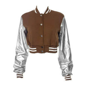 เสื้อแจ็กเก็ตบอมเบอร์สำหรับผู้หญิงเสื้อคลุม Y2k สไตล์เลตเตอร์แมนสำหรับรถจักรยานยนต์ - Product Image 6