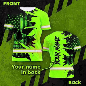 Camisa de Seguridad Reflectante de Alta Visibilidad ANSI Clase 1, Impermeable, para Hombre y Mujer, Impresión por Sublimación, Personalizable, Ropa de Trabajo para Exteriores - Product Image 2