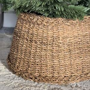ปลอกคอตั้งฐานกลมสำหรับเทศกาลคริสต์มาสตามธรรมชาติสำหรับตกแต่งบ้านกระโปรงสานต้นคริสต์มาส - Product Image 5