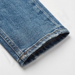 High Quality Customizable Women Customized Color <b>Denim</b> Flat Front Style Jeans Streetwear Crossover Wide Ripped Design <b>Trousers</b> - Product Image 6