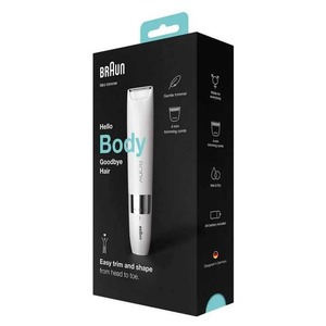 Braun BodyGroom BS1000 Mini Tondeuse Humide et Sec-Épilation Rapide-Blanc - Product Image 5