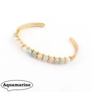 Pulsera de cuentas de piedras preciosas de ónix negro ajustable hecha a mano pulseras de brazalete de cuentas finas patadas de oro - Product Image 5