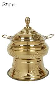 Laiton Antique fantaisie chauffe-plats nouveau dernier restaurant personnalisé et mariage décoratif indien classique Design Unique chauffe-plats - Product Image 5