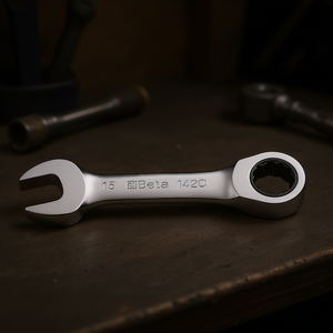 Chiavi Combinate a Cricchetto Cromate con Estremità Aperta e ad Anello - Product Image 3