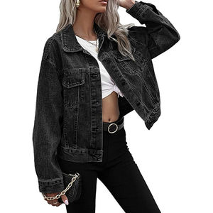 Nouvelle veste en jean pour femmes sur mesure de haute qualité respirant Stretch Fit Design classique pour la saison d'hiver Fermeture à glissière - Product Image 2