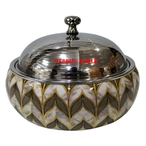 Calentador de Alimentos Metálico con Diseño de Corte Láser, Acabado Dorado, para Hoteles y Restaurantes, Calentador de Alimentos Metálico de Diseño - Product Image 2