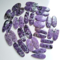 Prix de gros de haute qualité violet Charoite paire Cabochon forme mixte 27-45mm 100% naturel pierres précieuses en vrac bijoux pour