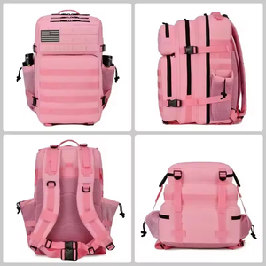 Custom Pink Durable Tactical Gym <b>Backpack</b> with Anti-Theft Waterproof Features for Multi-Sport Outdoor Activities Camping Hiking - Product Image 2