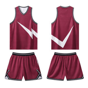Ensemble de maillot de basket-ball pour hommes, léger, respirant, à séchage rapide, maillot de sport, short, vêtements de sport pour l'entraînement, les matchs et l'équipe - Product Image 5