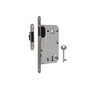 Mortise <b>magnetic</b> lock YALE 90/50 KL with strike <b>plate</b>, satin - Product Image 1