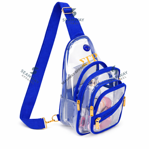 Sigma Gamma Rho <b>Clear</b> Crossbody Transparent Sling PVC Crossbody <b>Bag</b> <b>Clear</b> Security Approved Adjustable Shoulder <b>Bag</b> <b>For</b> <b>Travel</b> - Product Image 2