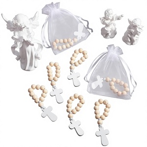 Handmade Wooden Cross Themed Baptism <b>Favor</b> Box Spiritual Souvenirs for <b>Christening</b> Guests - Product Image 1