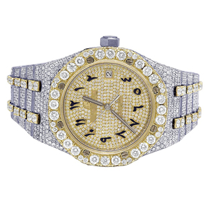 Gems Iced Out Moissanite Fashion <b>Watch</b> Quartz Movement Glass Dial - Product Image 2