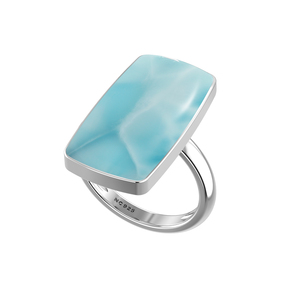 925 bague en argent Sterling lunette réglage Larimar pierres précieuses mélange formes classique fête de mariage à la mode unisexe - Product Image 5