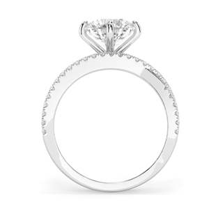 1.00CTRound Cut diamond Criss <b>Cross</b> Anniversary Ring for Women - Product Image 4