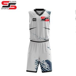 Conjunto de uniforme de baloncesto bordado Reversible con diseño de sublimación personalizado, el mejor uniforme de camiseta de baloncesto para hombres al por mayor - Product Image 5