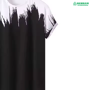 T-shirt pour homme en coton 100% écologique, respirant, col rond, manches courtes, taille plus, coupe ample - Product Image 3