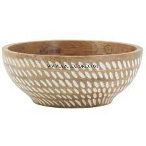 Cuenco tradicional hecho a mano de último diseño para servir alimentos, hecho de madera y esmalte, cuenco para Mezclar alimentos de gran tamaño - Product Image 6