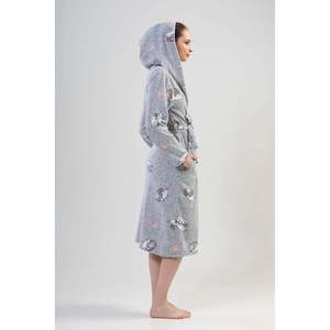 Robe longue à capuche en polaire pour femme avec poches, manteau confortable pour femme - Product Image 3