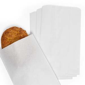 Classic White Kraft Paper <b>Bread</b> <b>Bags</b> Greaseproof and Biodegradable with Embossed Surface for Food Use - Product Image 1