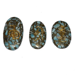 Top qualité noir Onyx Reiki 1-2 pierres ovales en gros pierre semi-précieuse artisanat chakra reiki pierres ensembles - Product Image 5