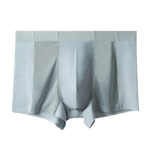 Calzoncillos bóxer antibacterianos para hombre, ropa interior fresca, transpirable, cómoda, sin costuras, con logotipo en la cintura, calzoncillos de tela tejida - Product Image 1