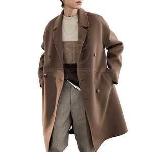 Manteau long en laine pour hommes en tissu épais respirant avec design effilé et doublure confortable sur mesure pour l'hiver en plein air - Product Image 2