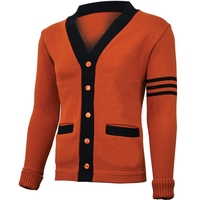 Suéter Cárdigan de Punto Unisex de Invierno Tiki Taka de Alta Calidad, con Estampado Luminoso Antiarrugas y Bordado Computarizado